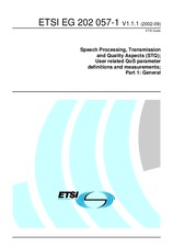 Náhľad ETSI EG 202057-1-V1.1.1 10.9.2002