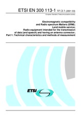 Norma ETSI EN 300113-1-V1.3.1 20.3.2001 náhľad