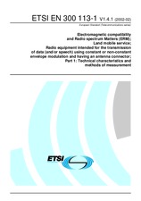 Norma ETSI EN 300113-1-V1.4.1 27.2.2002 náhľad