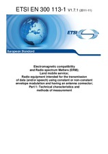 Norma ETSI EN 300113-1-V1.7.1 25.11.2011 náhľad