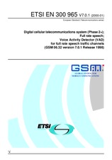Norma ETSI EN 300965-V7.0.1 13.1.2000 náhľad