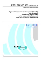 Norma ETSI EN 300965-V8.0.1 15.11.2000 náhľad