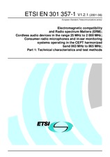 Norma ETSI EN 301357-1-V1.2.1 28.6.2001 náhľad