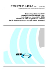 Norma ETSI EN 301489-2-V1.3.1 29.8.2002 náhľad