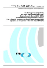 Norma ETSI EN 301489-3-V1.3.1 16.11.2001 náhľad