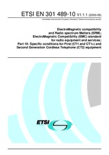 Norma ETSI EN 301489-10-V1.1.1 28.9.2000 náhľad