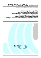 Norma ETSI EN 301489-14-V1.1.1 7.5.2002 náhľad