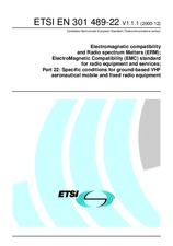 Norma ETSI EN 301489-22-V1.1.1 7.12.2000 náhľad