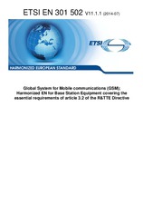 Norma ETSI EN 301502-V11.1.1 4.7.2014 náhľad