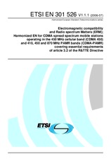 Norma ETSI EN 301526-V1.1.1 20.7.2006 náhľad