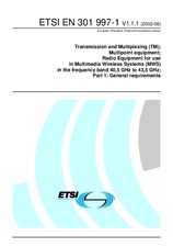 Norma ETSI EN 301997-1-V1.1.1 3.6.2002 náhľad