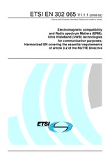 Norma ETSI EN 302065-V1.1.1 19.2.2008 náhľad