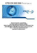 Norma ETSI EN 302208-1-V1.4.1 10.11.2011 náhľad