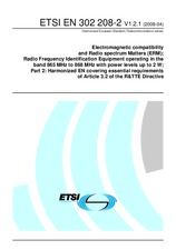 Norma ETSI EN 302208-2-V1.2.1 1.4.2008 náhľad