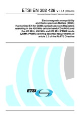 Norma ETSI EN 302426-V1.1.1 11.9.2006 náhľad
