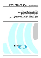 Norma ETSI EN 302454-1-V1.1.1 24.7.2007 náhľad