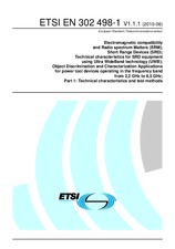 Norma ETSI EN 302498-1-V1.1.1 16.6.2010 náhľad