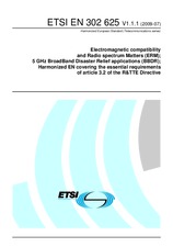 Norma ETSI EN 302625-V1.1.1 29.7.2009 náhľad