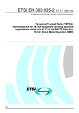 Norma ETSI EN 303035-2-V1.1.1 25.6.2001 náhľad