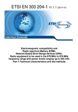 Norma ETSI EN 303204-1-V1.1.1 30.10.2014 náhľad