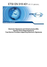 Norma ETSI EN 319401-V1.1.1 21.1.2013 náhľad