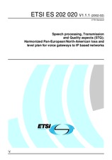 Náhľad ETSI ES 202020-V1.1.1 20.2.2002