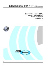 Norma ETSI ES 202504-11-V1.1.1 13.5.2008 náhľad