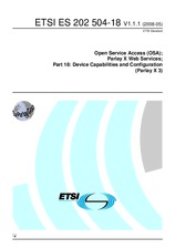 Norma ETSI ES 202504-18-V1.1.1 13.5.2008 náhľad