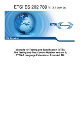 Norma ETSI ES 202789-V1.3.1 13.6.2014 náhľad