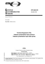 Norma ETSI ETS 300072-ed.1 30.11.1990 náhľad