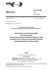 Norma ETSI ETS 300086-ed.1/Amd.1 15.11.1996 náhľad