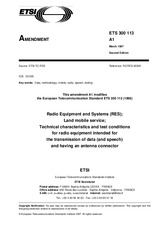Norma ETSI ETS 300113-ed.2/Amd.1 15.3.1997 náhľad