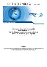 Norma ETSI GS ISI 001-2-V1.1.1 23.4.2013 náhľad