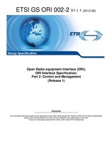 Norma ETSI GS ORI 002-2-V1.1.1 31.8.2012 náhľad