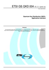 Norma ETSI GS QKD 004-V1.1.1 3.12.2010 náhľad