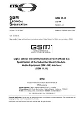 Norma ETSI GTS GSM 11.11-V5.3.0 31.7.1996 náhľad