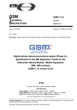Norma ETSI GTS GSM 11.14-V5.4.0 30.7.1997 náhľad