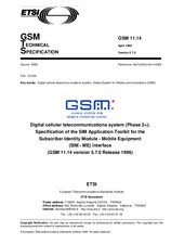 Norma ETSI GTS GSM 11.14-V5.7.0 30.4.1998 náhľad
