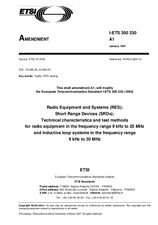 Norma ETSI I-ETS 300330-ed.1/Amd.1 15.1.1997 náhľad