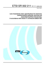 Norma ETSI SR 002211-V1.1.1 20.2.2004 náhľad