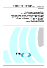 Norma ETSI TR 102315-V1.1.1 24.3.2004 náhľad