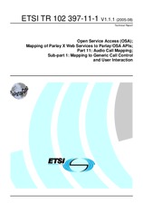 Norma ETSI TR 102397-11-1-V1.1.1 30.8.2005 náhľad
