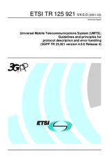Norma ETSI TR 125921-V4.0.0 31.3.2001 náhľad