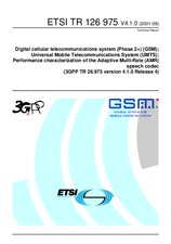 Norma ETSI TR 126975-V4.1.0 30.9.2001 náhľad