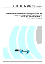 Norma ETSI TR 187002-V1.1.1 2.3.2006 náhľad