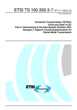 Náhľad ETSI TS 100392-3-7-V1.1.1 8.12.2003