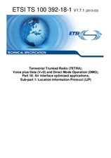 Norma ETSI TS 100392-18-1-V1.7.1 13.3.2015 náhľad