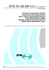 Náhľad ETSI TS 100394-4-5-V1.1.1 30.10.2000