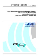 Norma ETSI TS 100922-V7.1.1 30.7.1999 náhľad