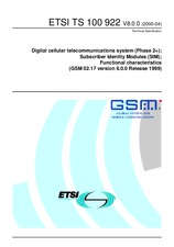 Norma ETSI TS 100922-V8.0.0 28.4.2000 náhľad